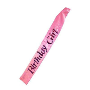 Happy Birthday Flashing Birthday Girl Sash Pink - Birthday Girl