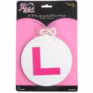 Girls Night Out Accessories - 2 Hanging L Plates With Cord