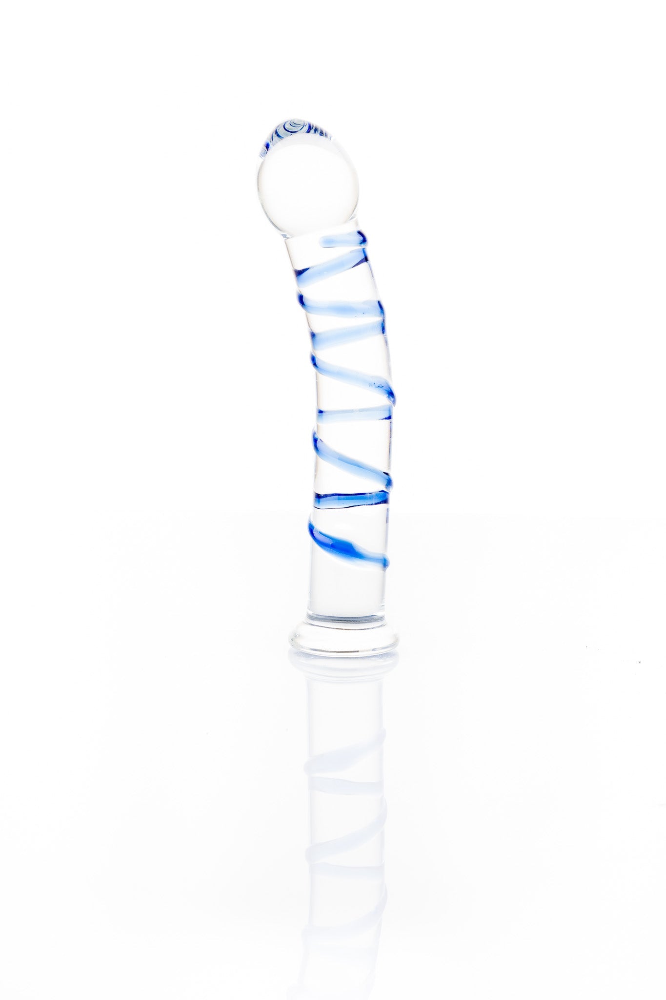 Blue Vein Pyrex Glass Dildo