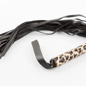 Leopard Print Flogger Whip