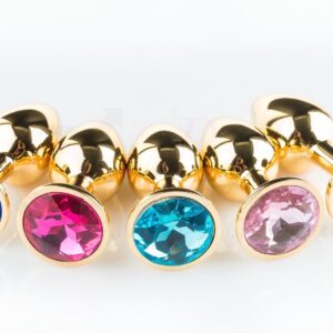 Gold Jewelled Anal Plugs