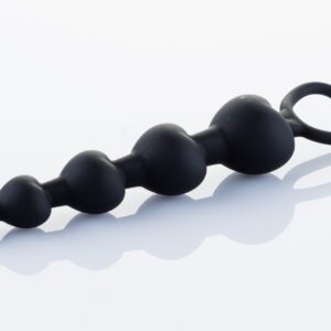 Black Silicone Anal Beads