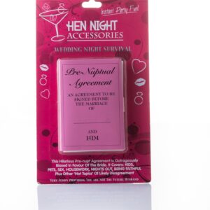 Hen Night Accessories Pre-Nuptual Agreement