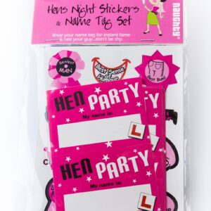 Miss Naughty Hens Night Sticker & Name Tag Set