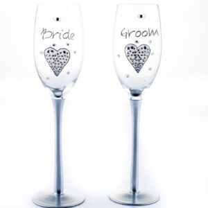 Bride & Groom Champagne Flutes