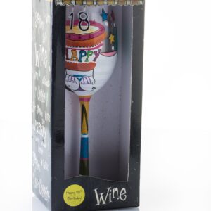 Birthday wine Glass -18th