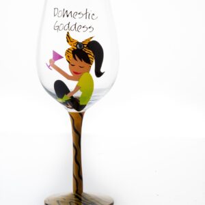 Domestic Goddess Wine Glass