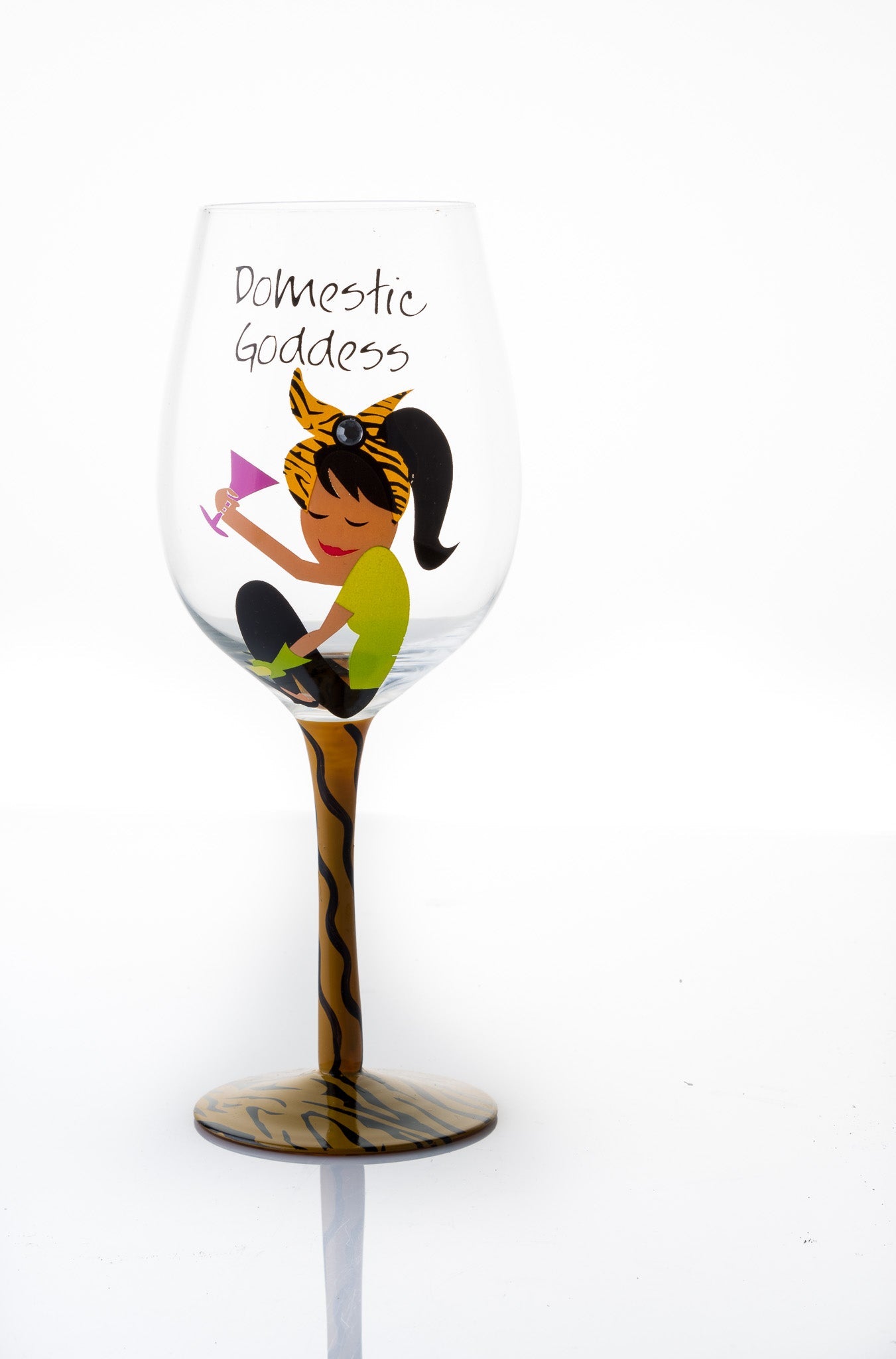 Domestic Goddess Wine Glass