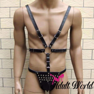 Male Cupped Chastity Body Harness
