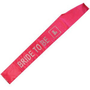 Hot Pink Bride To Be Diamante Sash
