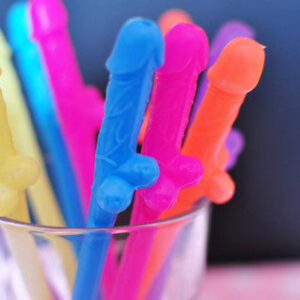 Miss Naughty 10 Rainbow Willy Straws